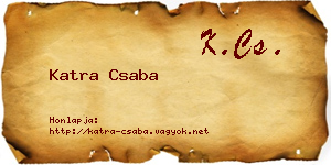 Katra Csaba névjegykártya