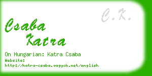 csaba katra business card